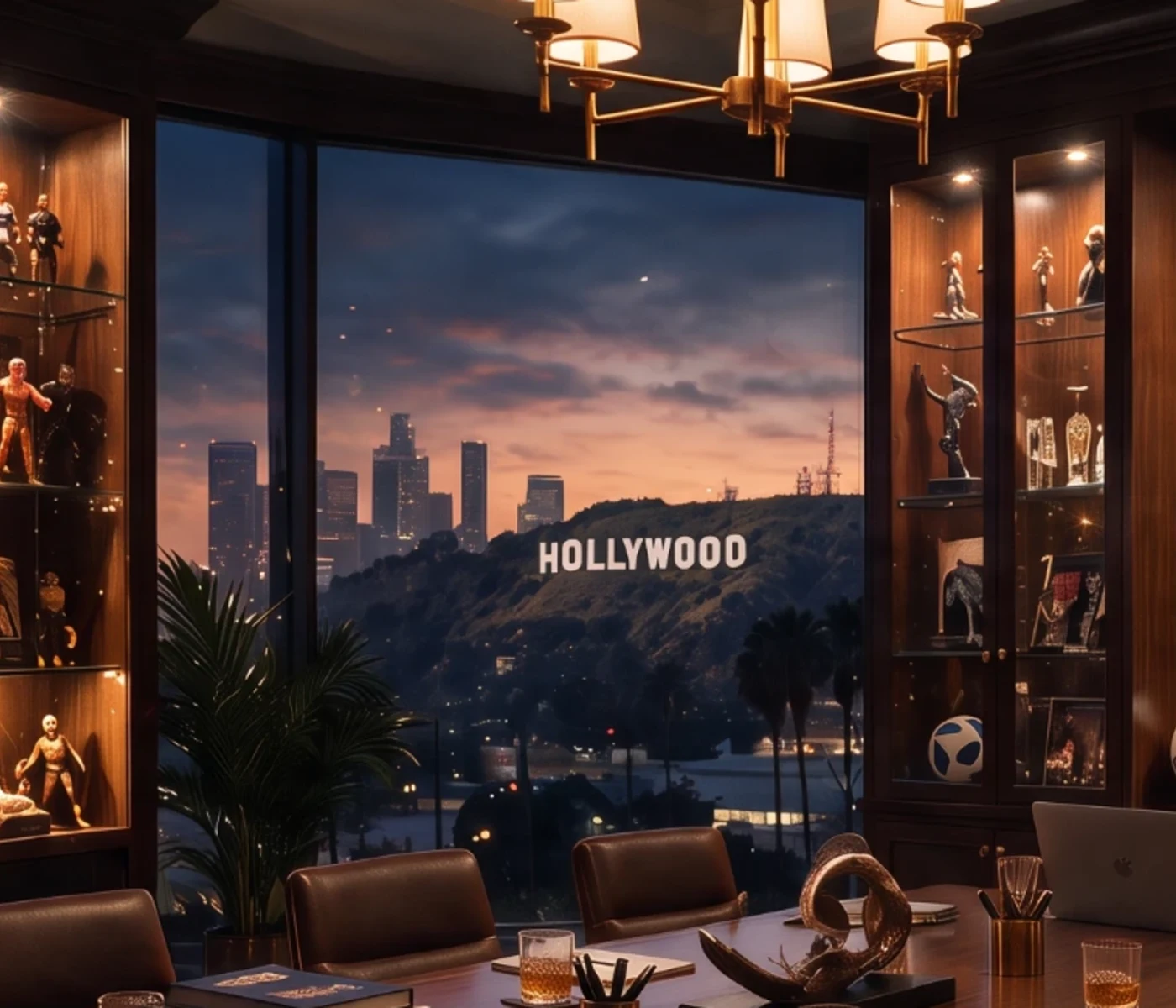 Hollywood Hills seen through the GRAiL boardroom window